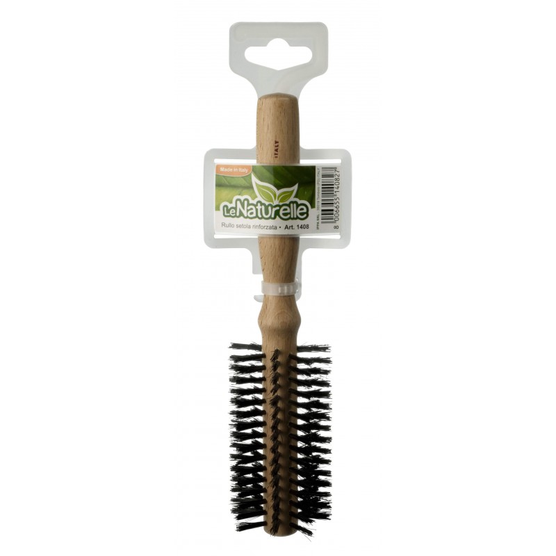 Hair brush beech wood, large, round, reinforcing the natural bristles IPPA - 1
