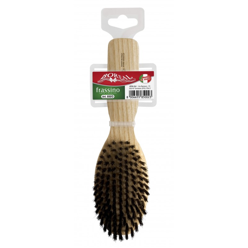 Hair brush wood ash, oval, natural bristle IPPA - 1