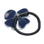 Medium size flower shape hair elastic with decoration in Blue and White Kosmart - 2