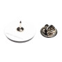 Small size round shape brooch in Black and white Kosmart - 4