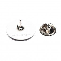 Small size round shape brooch in Black and White Kosmart - 4