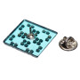 Medium size square shape brooch in Transparent Green Kosmart - 4