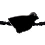 Medium size bird shape hair elastic with decoration in Black Kosmart - 3