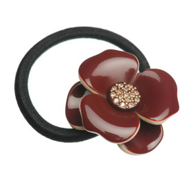 Medium size flower shape hair elastic with decoration in Multicolor Kosmart - 1