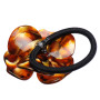 Medium size flower shape hair elastic with decoration in Mixed colour texture Kosmart - 3