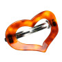 Medium size heart shape hair barrete in Tortoise shell Kosmart - 1