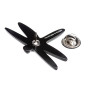 Medium size dragonfly shape brooch in Black Kosmart - 3