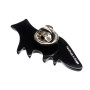 Medium size fox shape brooch in Black Kosmart - 3