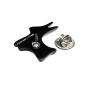 Medium size rabbit shape brooch in Black Kosmart - 4