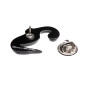 Medium size seahorse shape brooch in Black Kosmart - 4