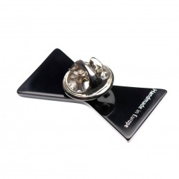 Small size bow shape brooch in White and black Kosmart - 3