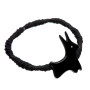 Medium size rabbit shape hair elastic with decoration in Black Kosmart - 2