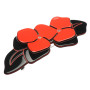 Large size flower shape hair barrette in Malboro red and black Kosmart - 1