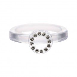 Medium size round shape Metal free ring in Crystal Kosmart - 1