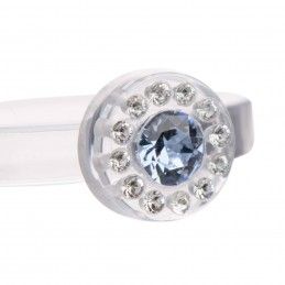 Very small size round shape Metal free ring in Crystal Kosmart - 2