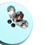 Small size round shape brooch in Transparent green Kosmart - 2