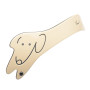 Large size dog shape Hair barrette in ivory and black Kosmart - 1