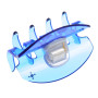 Large size regular shape Hair jaw clip in Transparent blue Kosmart - 2