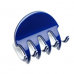 Small size regular shape Hair jaw clip in Blue and white Kosmart - 1