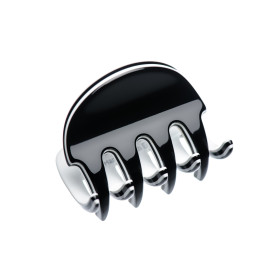 Very small size regular shape Hair claw clip in Black and white Kosmart - 1