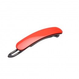 Small size rectangular shape hair clip in Red and Black Kosmart - 1
