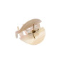 Very small size regular shape hair claw clip in Beige rainbow texture Kosmart - 2