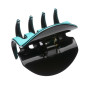 Medium size regular shape hair jaw clip in Turquoise and Black Kosmart - 2