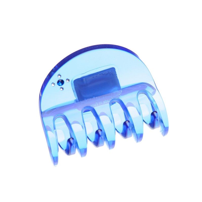 Medium size regular shape Hair jaw clip in Transparent blue Kosmart - 1