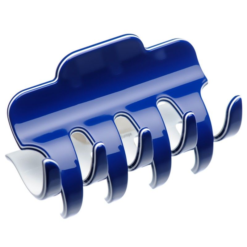 Large size regular shape Hair jaw clip in Blue and white Kosmart - 1
