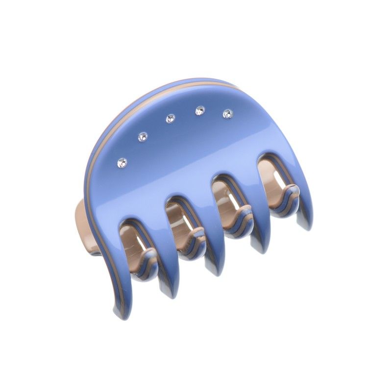 Very small size regular shape Hair jaw clip in Sky blue and hazel Kosmart - 1