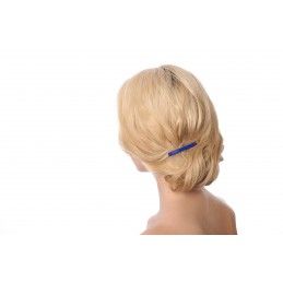 Small size rectangular shape Hair barrette in Blue and white Kosmart - 3