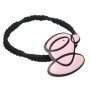 Medium size special ornament hair elastic with decoration in pink and dark violet Kosmart - 1