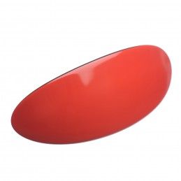 Very large size oval shape Hair barrette in Marlboro red and black  - 1