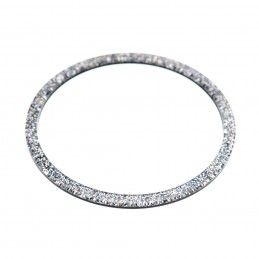Medium size round shape Bracelet in Silver glitter  - 1