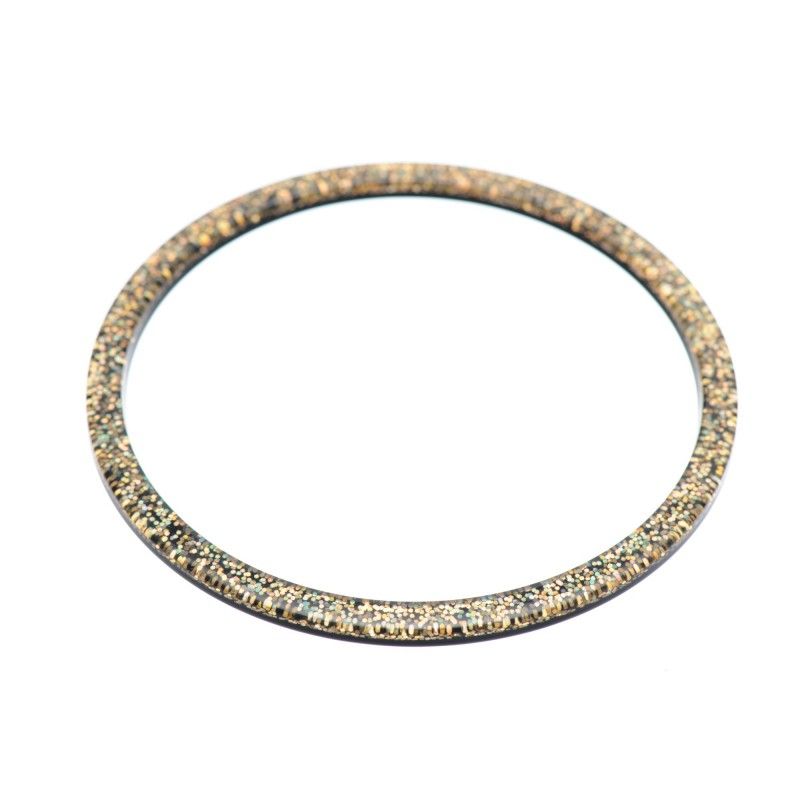 Medium size round shape Bracelet in Gold glitter  - 1