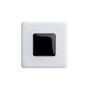 Medium size square shape Metal free earring in Black and white Kosmart - 1