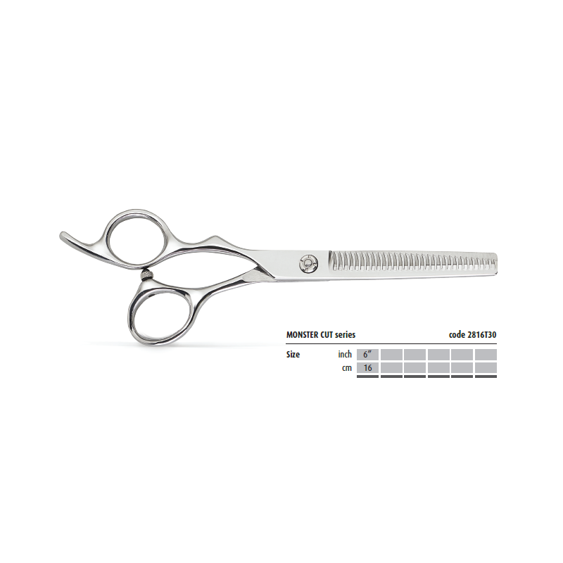Kiepe thinning scissors MONSTER Left-handed, Size: 6.0”, 30 teeth, Semi offset Kiepe - 1