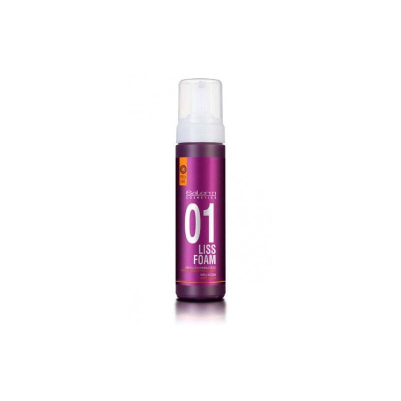 LISS FOAM- A lightweight mousse which helps to construct straight styles and keep them in place for longer Salerm - 1